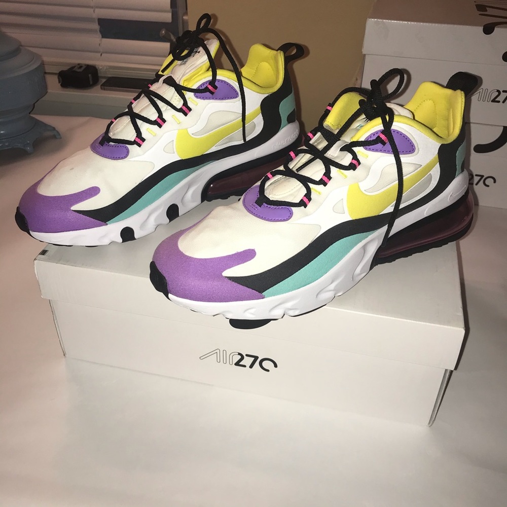 Nike Air Max 270 React Men's White/Dynamic Yellow/